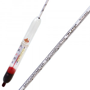 Termozaharometru Plato 0–20% profesional cu termometru 42cm pentru bere