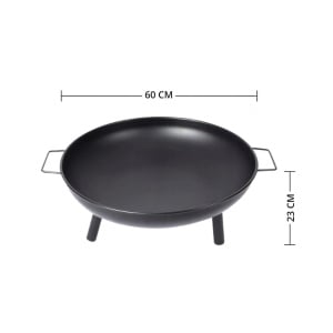 Vatra pentru foc metalica 60cm pentru terasa , cu picioare incluse - Img 3