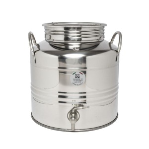 Butoi Inox 15 Litri pentru Tuica, Palinca, Ulei, Lapte, set cu Robinet si Suport - Img 8