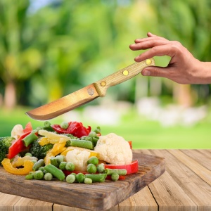 Cutit multifunctional din cupru, Pentru legume, fructe, gradinarit - Img 2