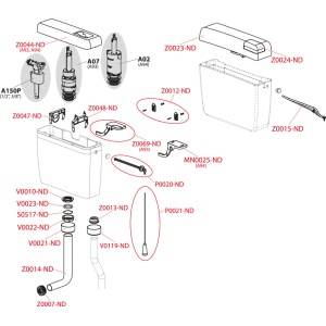 Rezervor WC cu actionare dubla ALCA UNI DUAL A93 - Img 3