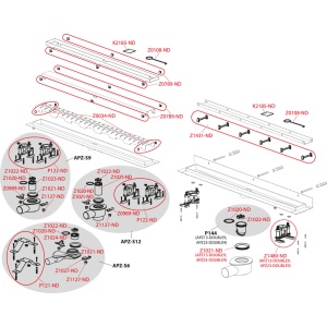 Set rigola de dus cu capac faiantabil, AlcaPlast, APZ13-DOUBLE9 FIT AND GO - Img 3