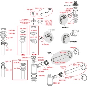 Sifon lavoar DN40 sita din otel legatura masina de spalat - Img 3