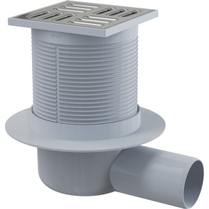 Sifon pardoseală APV31 iesire laterala 105×105/50 mm, retinere mirosuri, gratar inox, alca