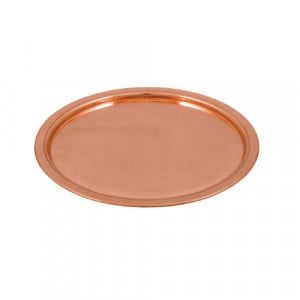 Tava rotunda din cupru lucios pentru servit cafea si ceai 24 cm
