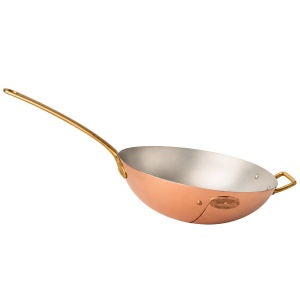 Tigaie Wok din Cupru Pur, 31 cm, Maner din Bronz Masiv, AlmaCozinha - Img 3