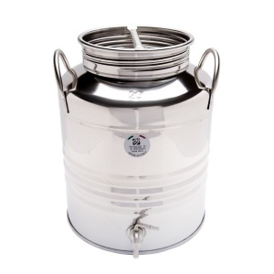 Butoi Inox 20 Litri pentru Tuica, Palinca, Ulei, Lapte, set cu Robinet si Suport - Img 9