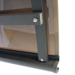 Copertina 90x140 cu Cadru din Aluminiu Negru si Policarbonat Celular Maro - Img 6