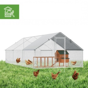 Cotet de gaini, pasari, pentru exterior 6 x 3 x 2 metri, otel galvanizat - Img 11