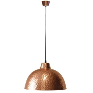 Lustra vintage din cupru CS05CO, finisaj lovitura de ciocan, diametru 30 cm