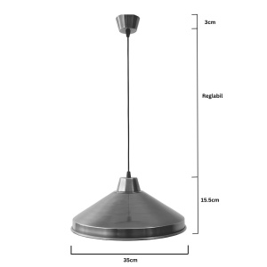 Lustra vintage din cupru CS15CO, finisaj antichizat, diametru 35 cm - Img 3