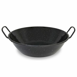 Tigaie adanca din Otel Emailat pentru Gatit, 40 cm, 8.9L – Ideală pentru Preparatele Tradiționale și Paella