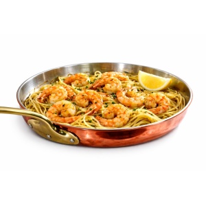 Tigaie din Cupru Ø22cm cu Maner din Bronz, Profesionala