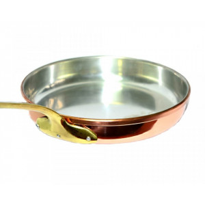 Tigaie din Cupru Ø28cm cu Maner din Bronz Profesionala - Img 3