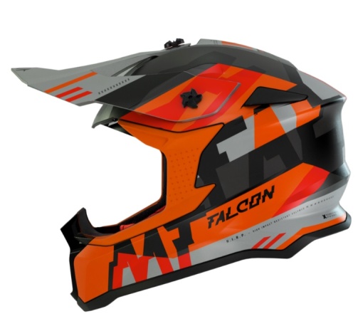 Casca off road MT Falcon Arya A4 portocaliu mat