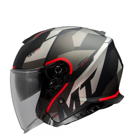 Casca open face MT Thunder III SV Jet Bow A5 rosu mat