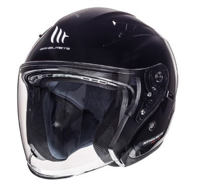 Casca open face motociclete MT Avenue SV negru lucios