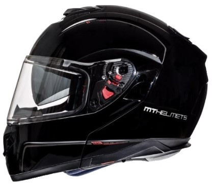 Casca integrala modulabila motociclete MT Atom SV negru lucios