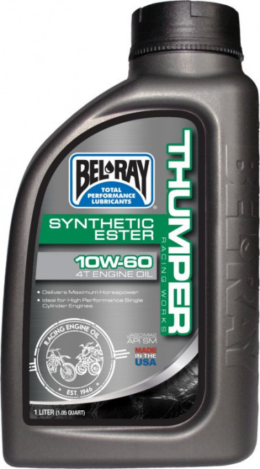 Ulei de motor Bel-Ray THUMPER RACING WORKS SYNTHETIC ESTER 4T 10W-60 1 l