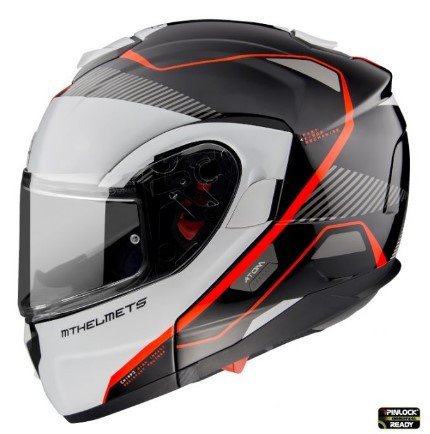 Casca modulabila MT Atom SV Open B5 rosu fluor lucios