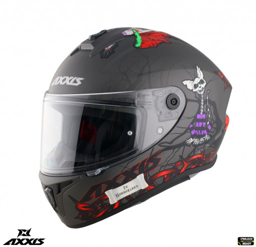 Casca integrala Axxis model Draken S Horrorland A2 titanium mat
