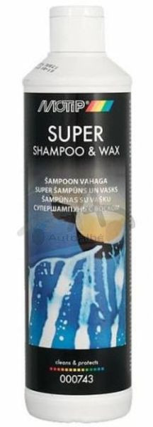 Sampon Auto cu Ceara Motip Super Shampoo and Wax, 500ml