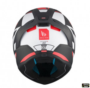 Casca integrala MT Stinger 2 Zivze B5 negru/alb/rosu mat - Img 5