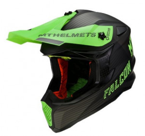 Casca Moto MT Falcon System D6 verde fluor mat - Img 2