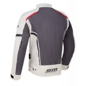 Geaca moto textil SM Racewear Mesh 2.0 light grey - Img 2