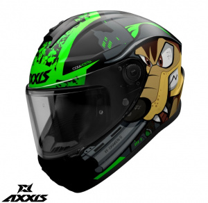Casca integrala Axxis model Draken S Cosa Nostra B6 verde fluor lucios - Img 1