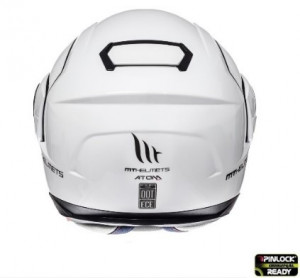 Casca integrala modulabila motociclete MT Atom SV alb lucios - Img 3