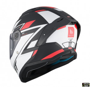 Casca integrala MT Stinger 2 Zivze B5 negru/alb/rosu mat - Img 6