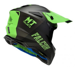 Casca Moto MT Falcon System D6 verde fluor mat - Img 3