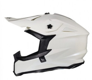 Casca off road MT Falcon solid A0 alb lucios - Img 1