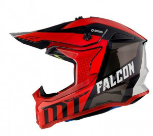Casca off road MT Falcon Warrior C5 rosu lucios - Img 1