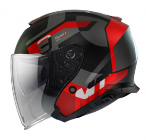 Casca open face MT Thunder III SV Jet Silton B5 rosu mat - Img 1