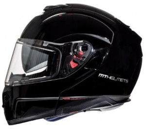 Casca integrala modulabila motociclete MT Atom SV negru lucios - Img 1
