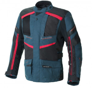 Geaca Moto Seventy SD-JT81 Navy albastru/negru/rosu - Img 1