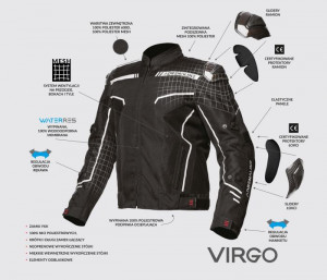Geaca Moto Virgo PPE Negru - Img 4