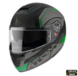 Casca modulabila MT Atom SV Quark A6 verde fluor mat - Img 2
