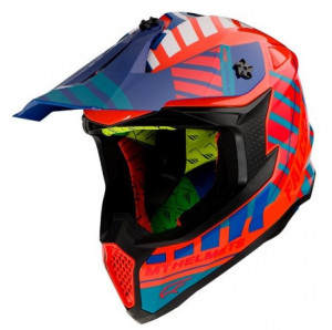 Casca off road MT Falcon Energy B14 portocaliu fluor lucios - Img 2