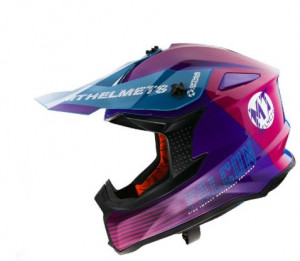 Casca off road MT Falcon System B8 roz lucios - Img 1