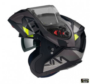 Casca modulabila MT Atom SV W17 B2 galben/gri mat lucios - Img 2