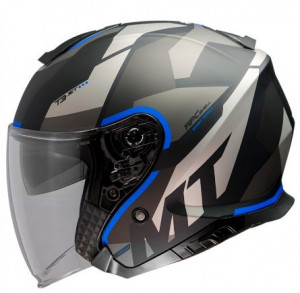 Casca open face MT Thunder III SV Jet Bow A7 albastru mat - Img 2