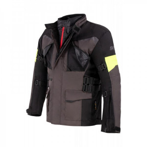 Geaca moto SM Racewear Highland II Negru / Gri / Fluo - Img 3