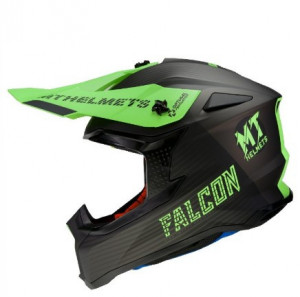 Casca Moto MT Falcon System D6 verde fluor mat - Img 1