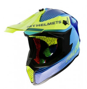 Casca off road MT Falcon System C3 galben fluor lucios - Img 2