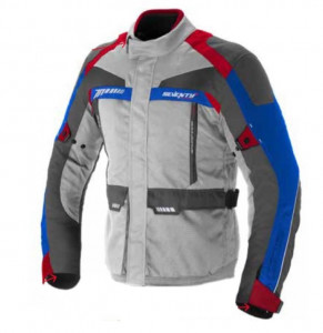 Geaca (jacheta) motociclete barbati Racing Seventy vara/iarna model SD-JT43 culoare: alb/rosu/albastru - Img 1