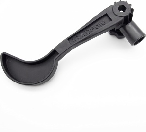 Cap de curățare pentru jgheaburi IGAD cu conector tip gât de lebădă, dispozitiv de curățare a jgheaburilor cu filet ACME, se atașează la bare telescopice pentru curățarea sigură și ușoară a jgheaburilor