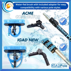 IGADPole Water-fed Brush, Cobweb Duster and 10"(25cm) Squeegee - Img 3